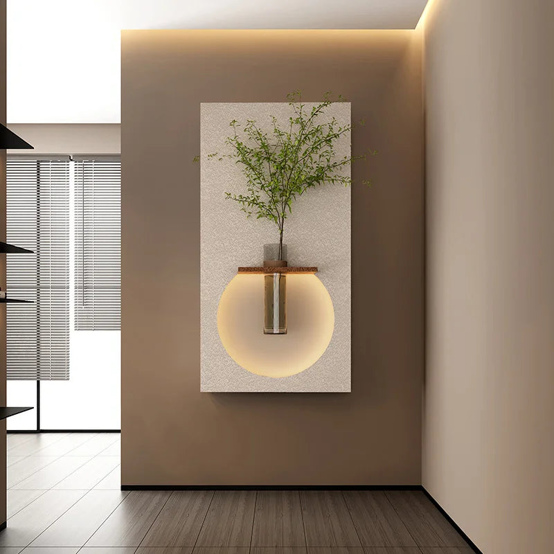 Wall Lamp with Glass Vase
