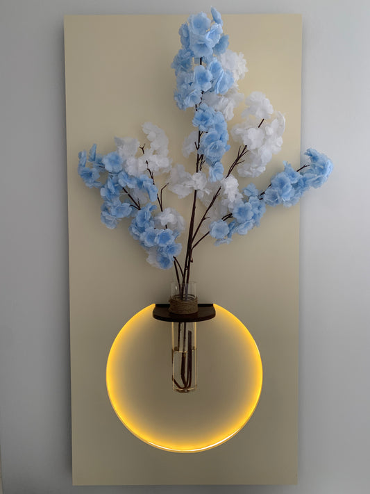 Wall Lamp with Glass Vase